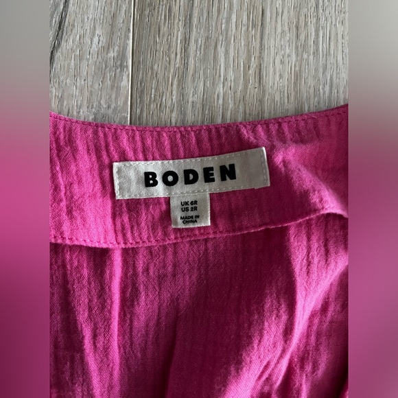 Boden Eve Double Cloth Short Dress Sangria Sunset - Size 2 - Picture 4 of 6